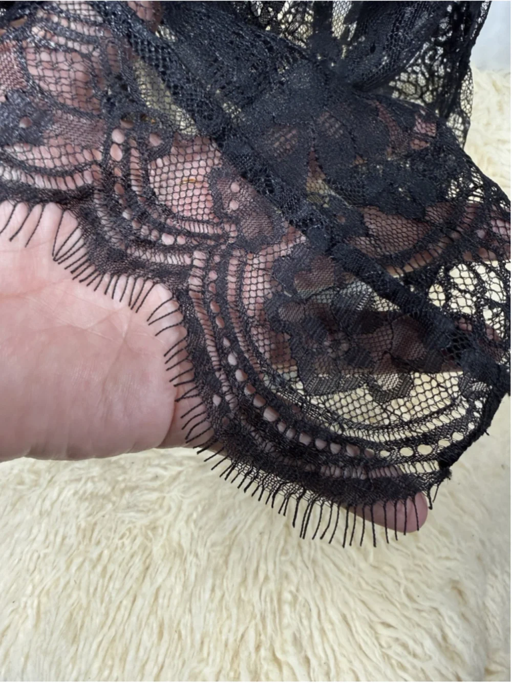 Black Lace Kimono Robe 2XL Sheer Floral Fairycore Boho Lingerie Duster Witchy